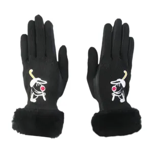 1 Pair of Golf Gloves Winter Training Gloves Mitts for Fishing Biking Hiking Black 20