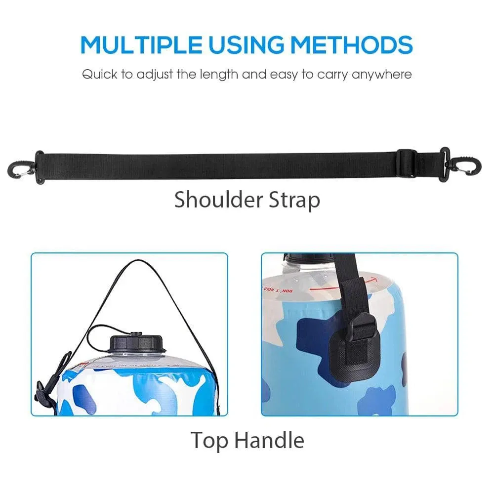 12L Portable Camping Shower Bag Water Bags with Foot Pump and Shower Head Hose for Outdoor Camping Hiking Survival Equipment