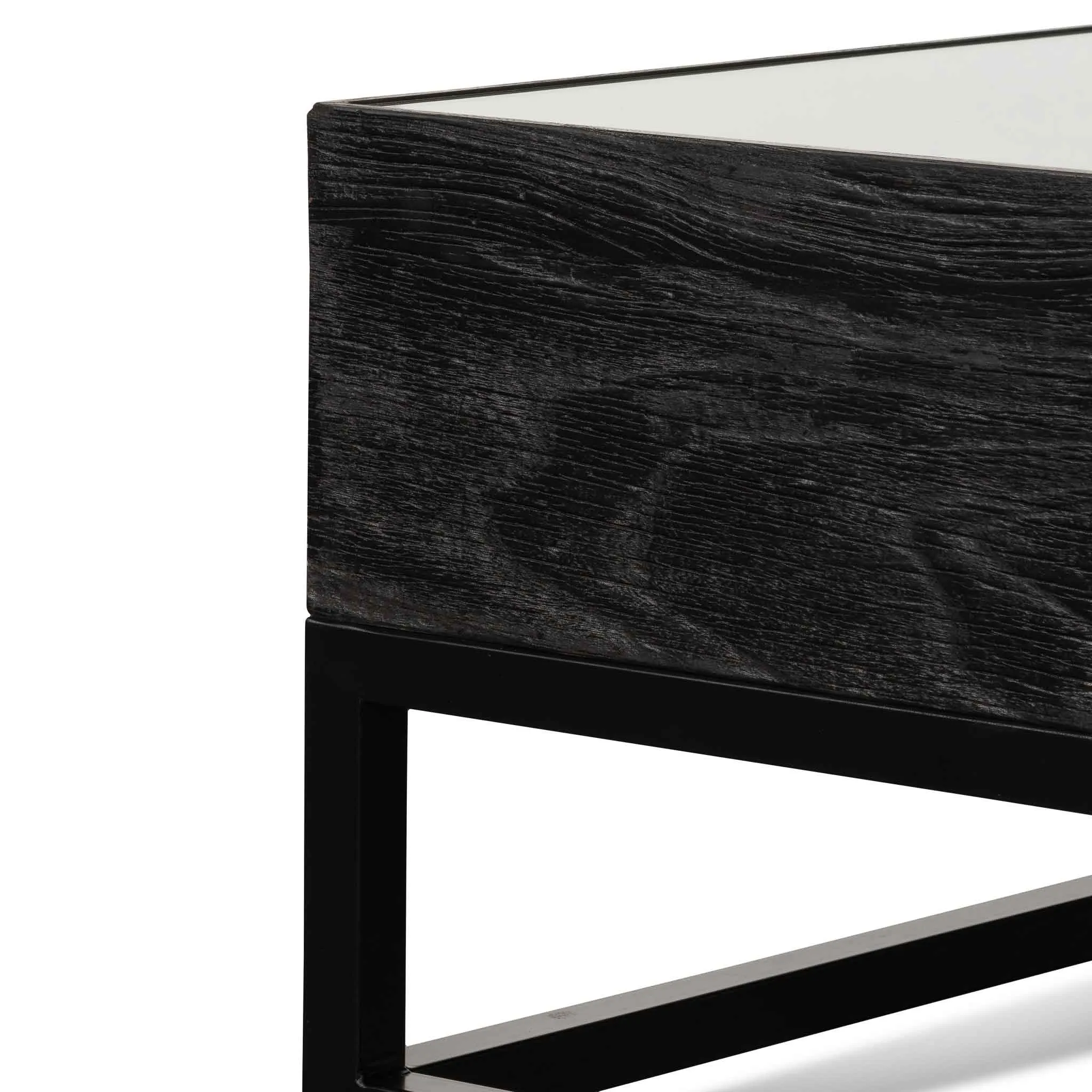 1m Reclaimed Coffee Table - Black