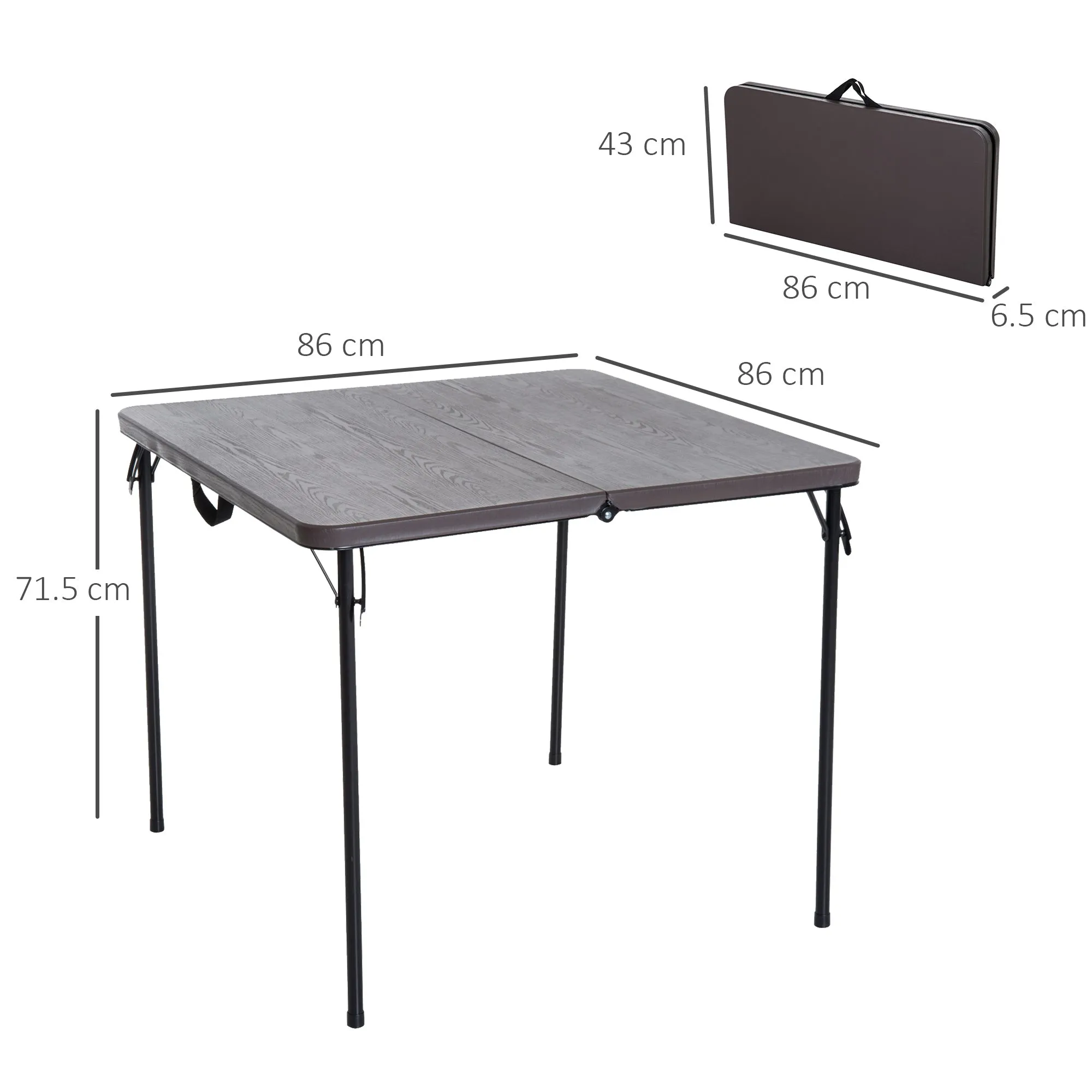 2.8FT Metal Portable Picnic Table Outdoor Furniture