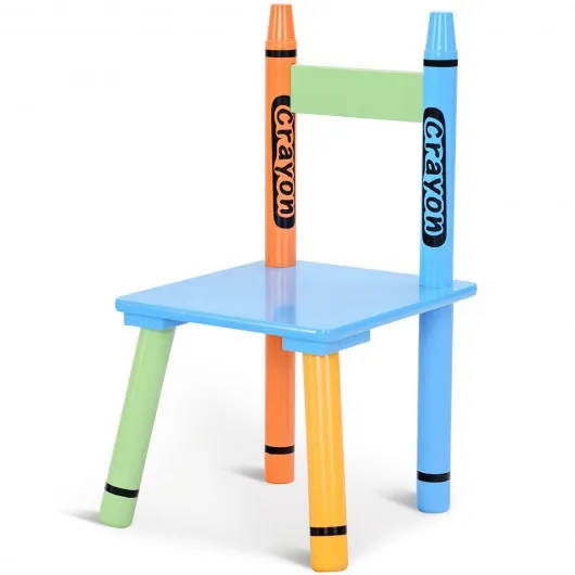 3 pcs Playroom Crayon Kids Table & Chairs Set