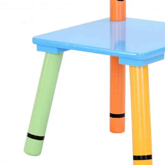 3 pcs Playroom Crayon Kids Table & Chairs Set