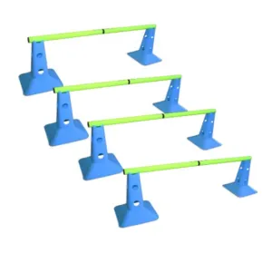 Alpha Gear Agility Hurdle Pk - 4 Pyramid Hats   4 30 Inch Poles   Carry Bag