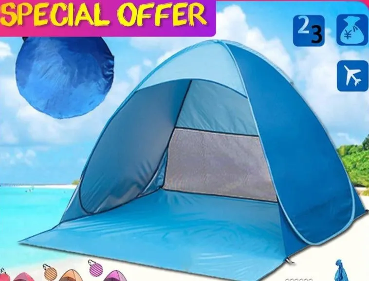 ASHORESHOP Automatic Open Tent Family Tourist Fish Camping Sun Shade Tent