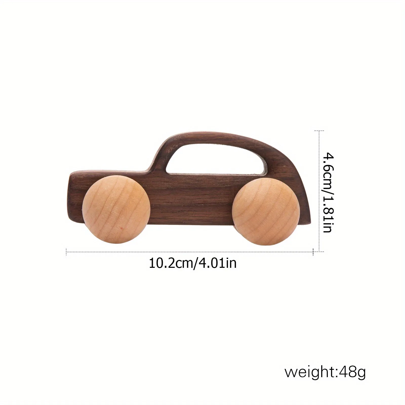 Baby Car Toy, Wooden Maple Wood Mahogany Black Walnut High-end Car Classic Car Children's Toy Birthday Gift For 3 Years Old 