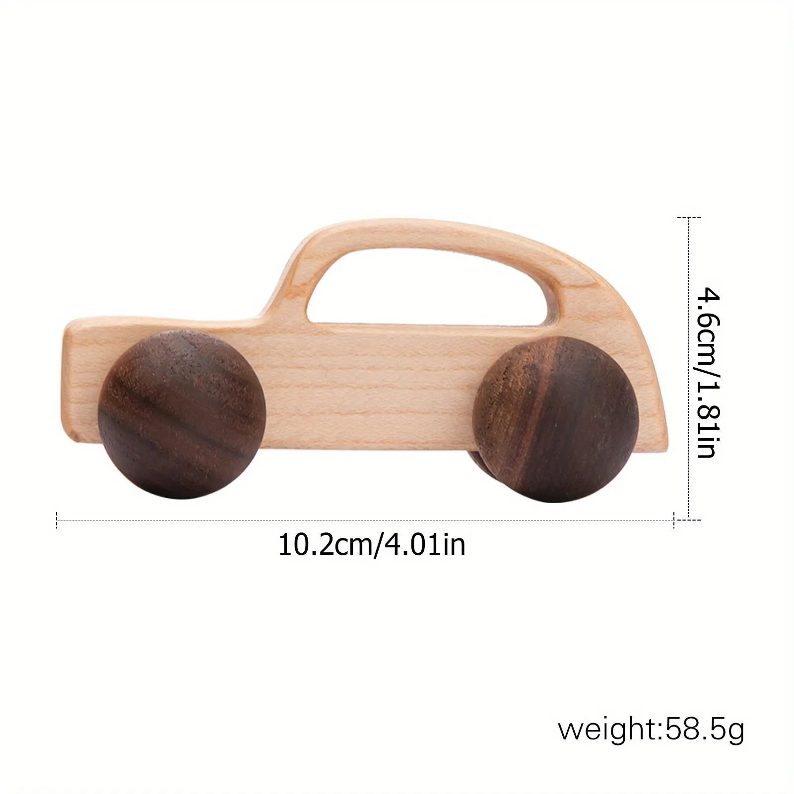 Baby Car Toy, Wooden Maple Wood Mahogany Black Walnut High-end Car Classic Car Children's Toy Birthday Gift For 3 Years Old 