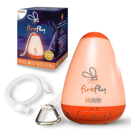 Baby Shusher Firefly - Rechargeable Baby Sleep Soother & Portable Sound Machine & Night Light