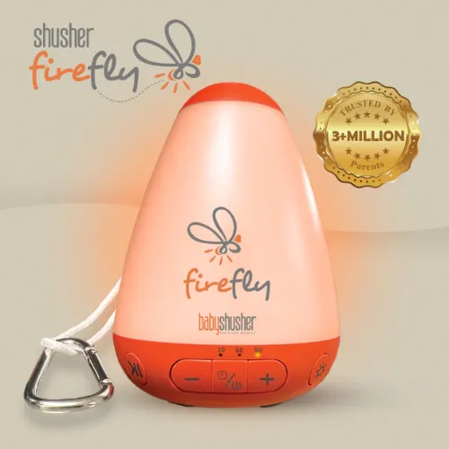 Baby Shusher Firefly - Rechargeable Baby Sleep Soother & Portable Sound Machine & Night Light