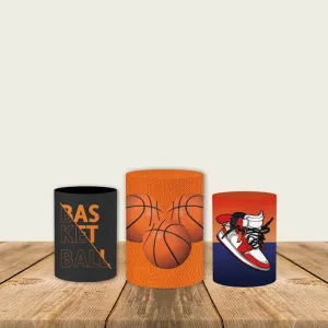 Basketball Pedestal Covers Printed Fabric Pillar Stand Covers