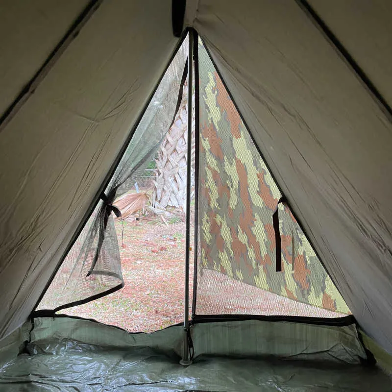 Belgium Military |  2 Man Canvas Tent |  Jigsaw Camo Flysheet