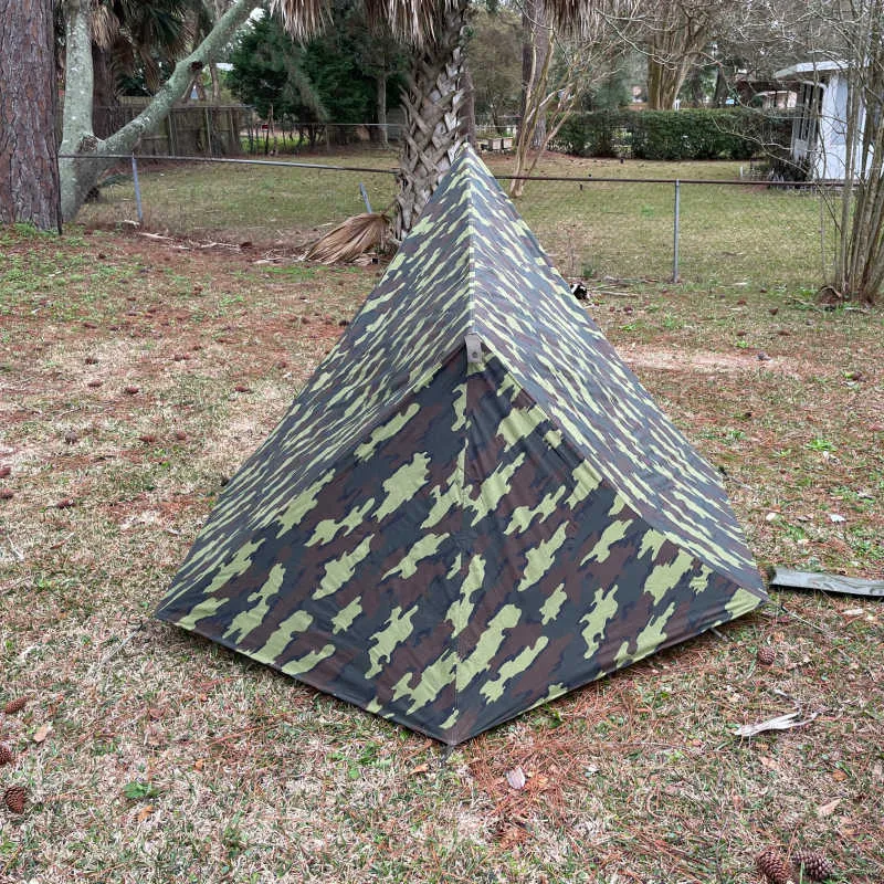 Belgium Military |  2 Man Canvas Tent |  Jigsaw Camo Flysheet