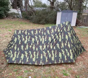 Belgium Military |  2 Man Canvas Tent |  Jigsaw Camo Flysheet