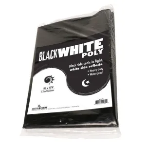 Black White Poly, 10' x 10', 5.5 mil