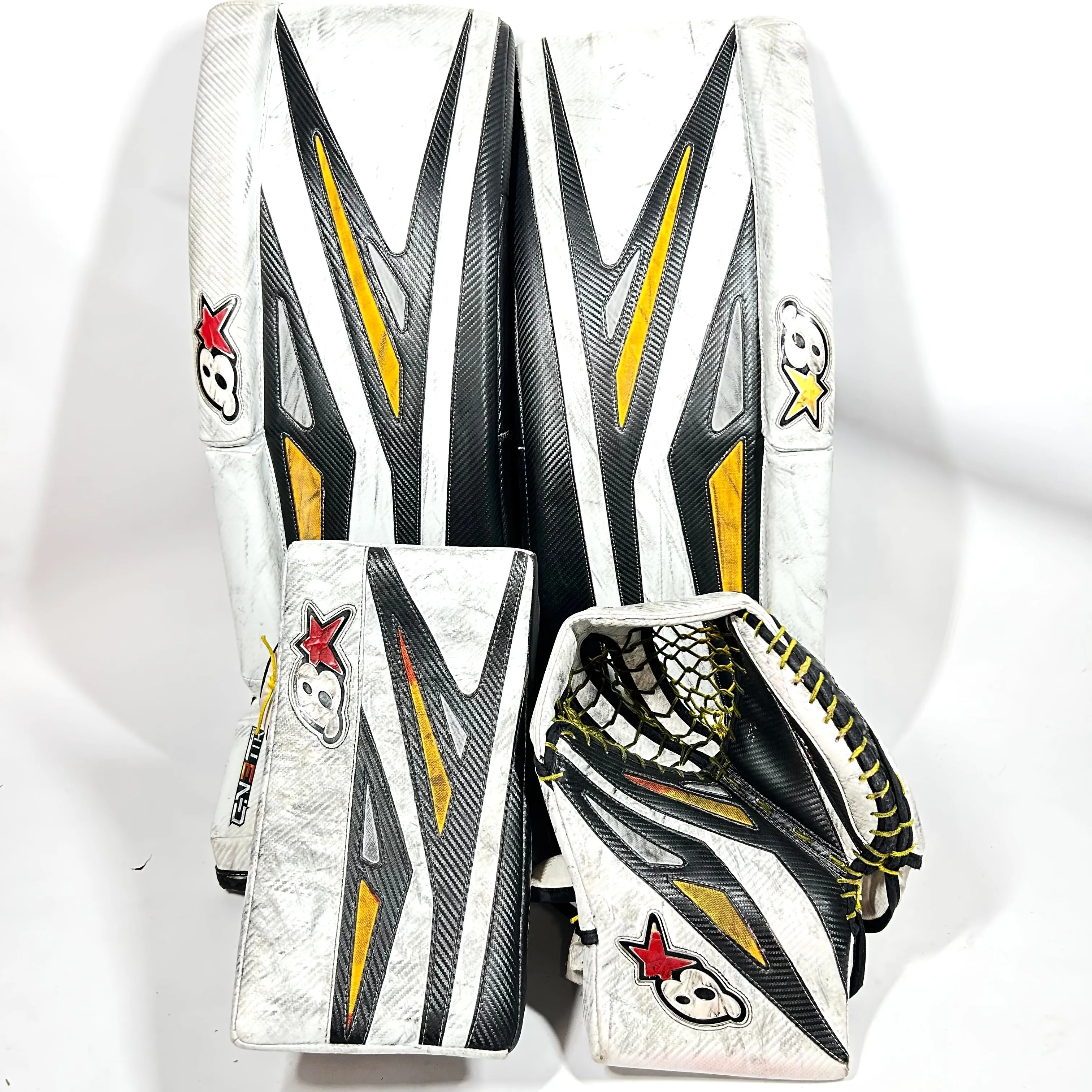 Brians Gnetik 3 - Used Pro Stock Senior Goalie Full Set (Black/Yellow)