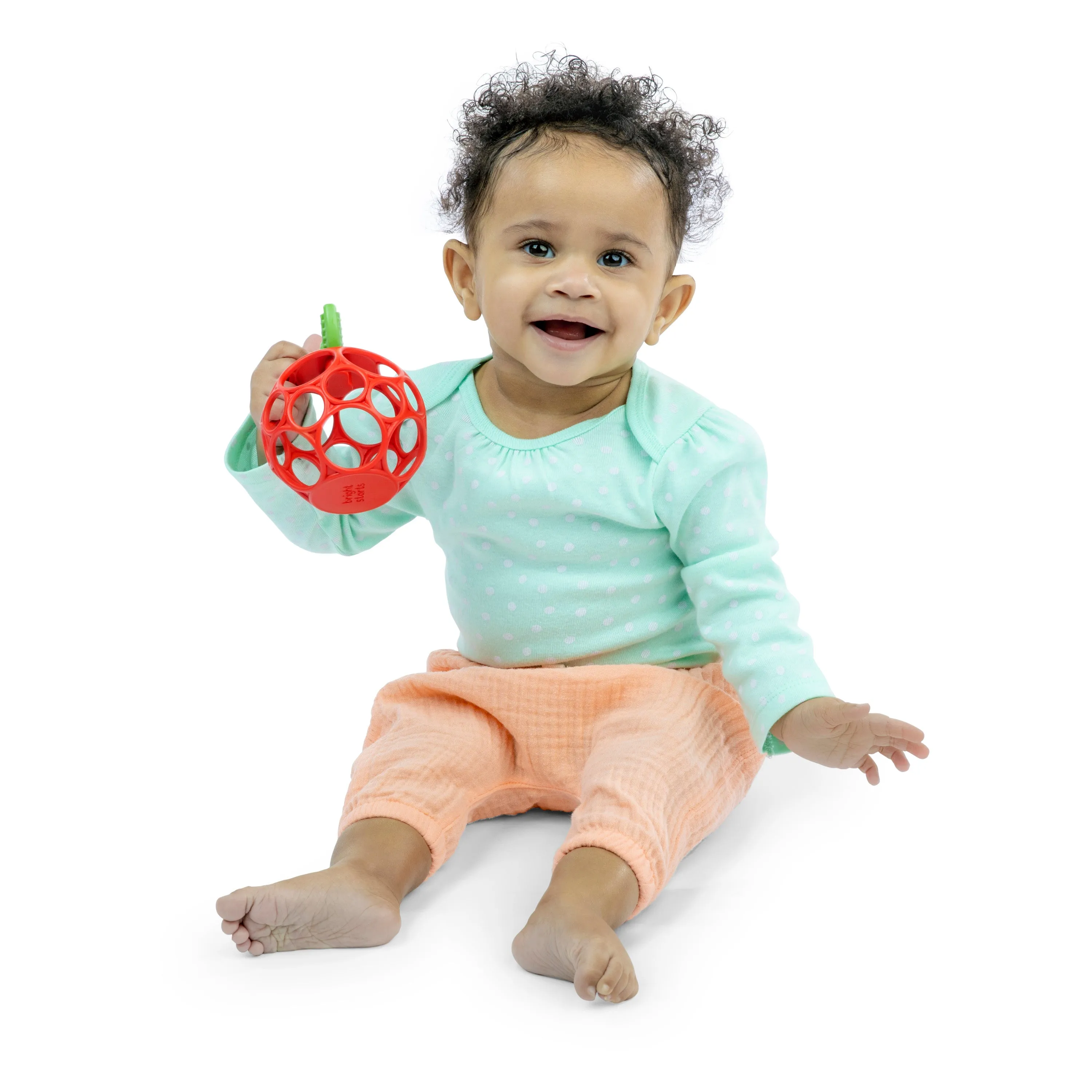 Bright Starts Hold My Own Teether Toy - Apple, Easy Grasp Oball