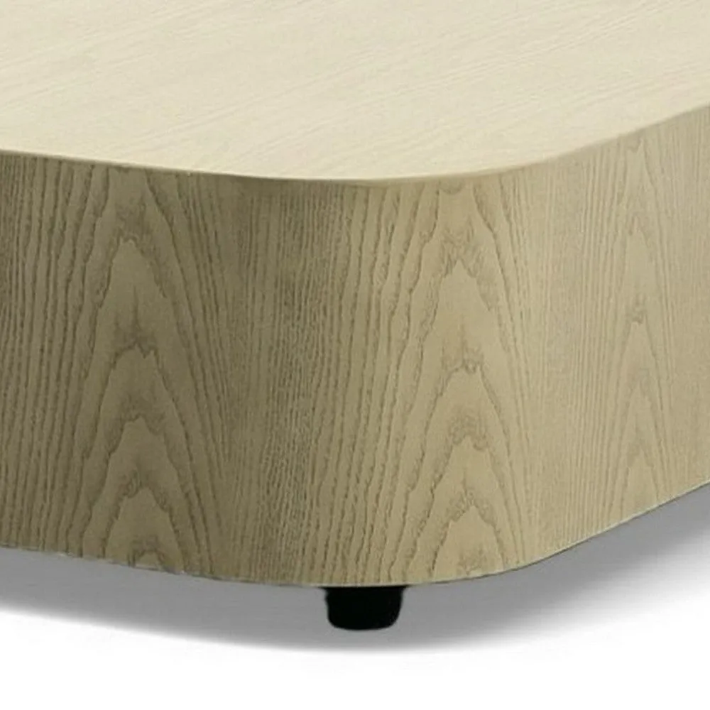 Cid Macy 36 Inch Low Coffee Table, Square Modern Style, Beige Brown Finish By Casagear Home