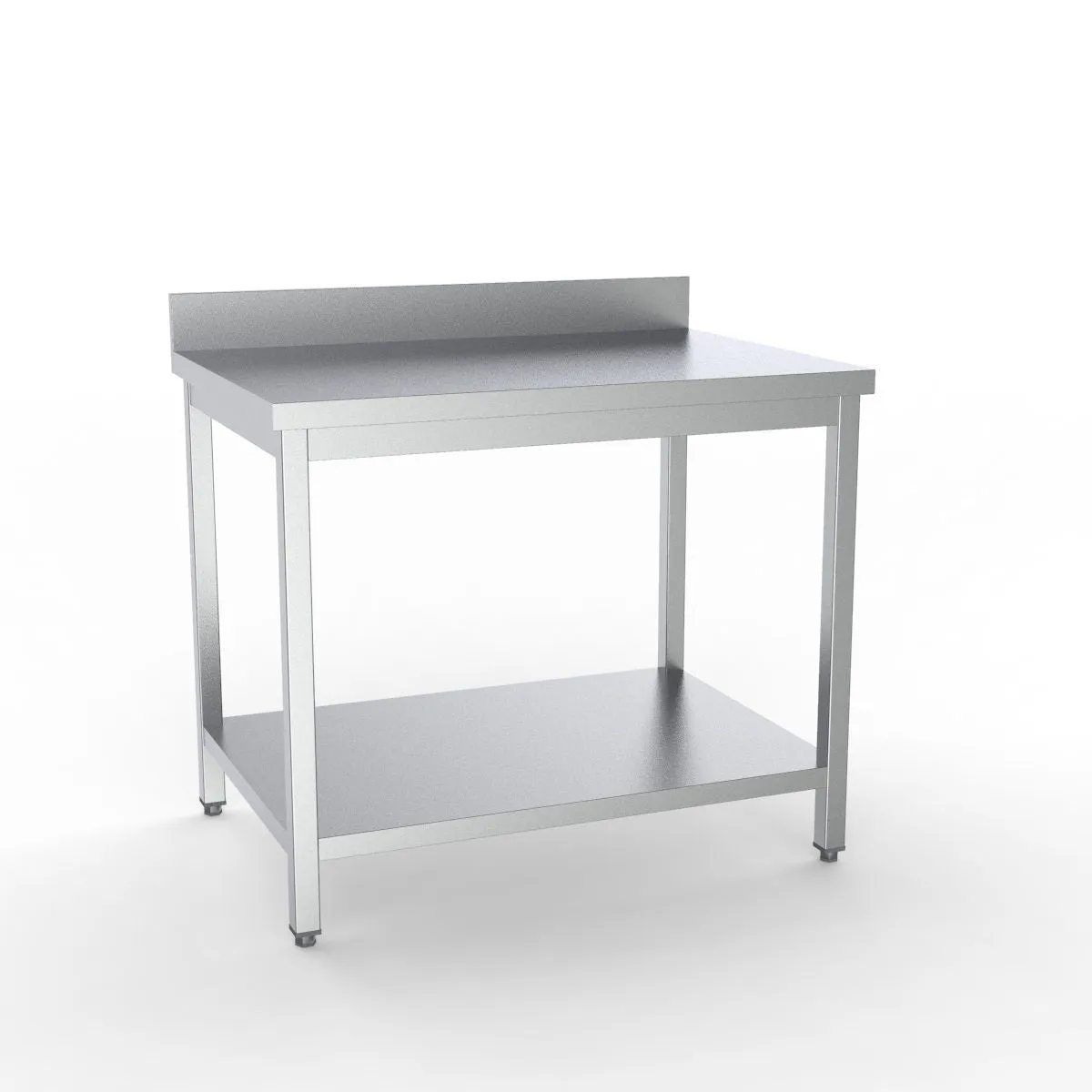 Combisteel Full 430 Stainless Steel 600 Line Worktable With Shelf & Upstand  1200mm Wide - 7333.0094