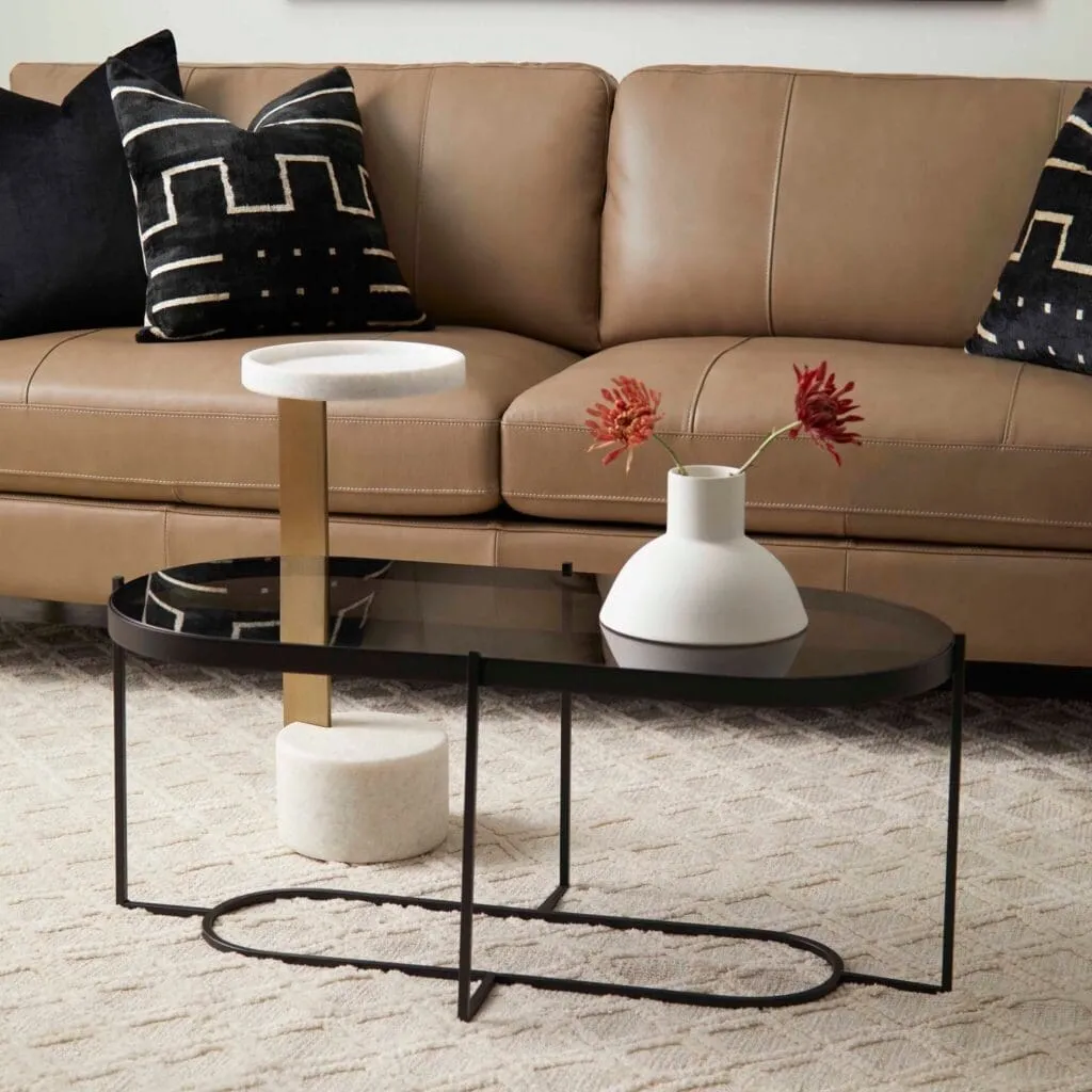 Cyan Design 10497 Kodiak Side Table - Gold & White