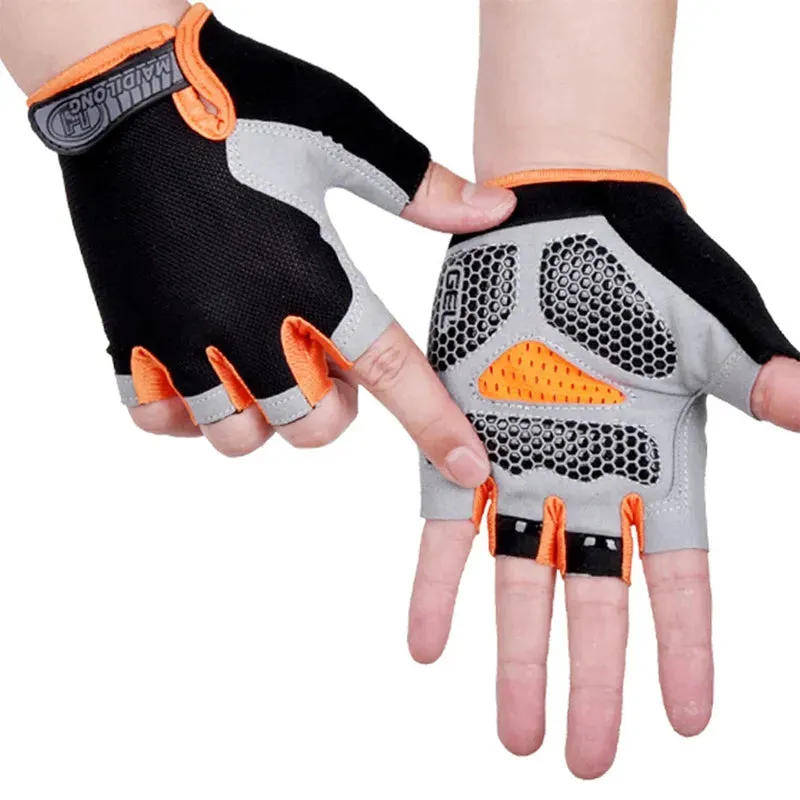 Cycling Anti-slip Men Half Finger Gloves Breathable Shockproof Sports Gloves Anti-sweat Bike Bicycle Glove Cycling Equipment