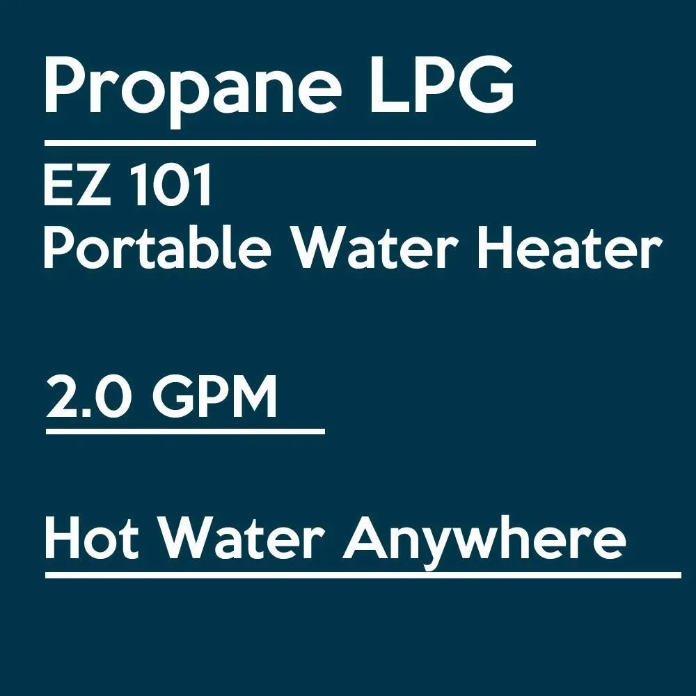 EZ Tankless EZ-101-LP 2.0 GPM 42500 BTU Outdoor Propane Gas Portable Tankless Water Heater Manufacturer RFB