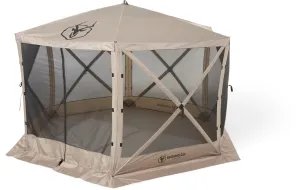 G6 6-sided gazebo with Gazelle screen, khaki