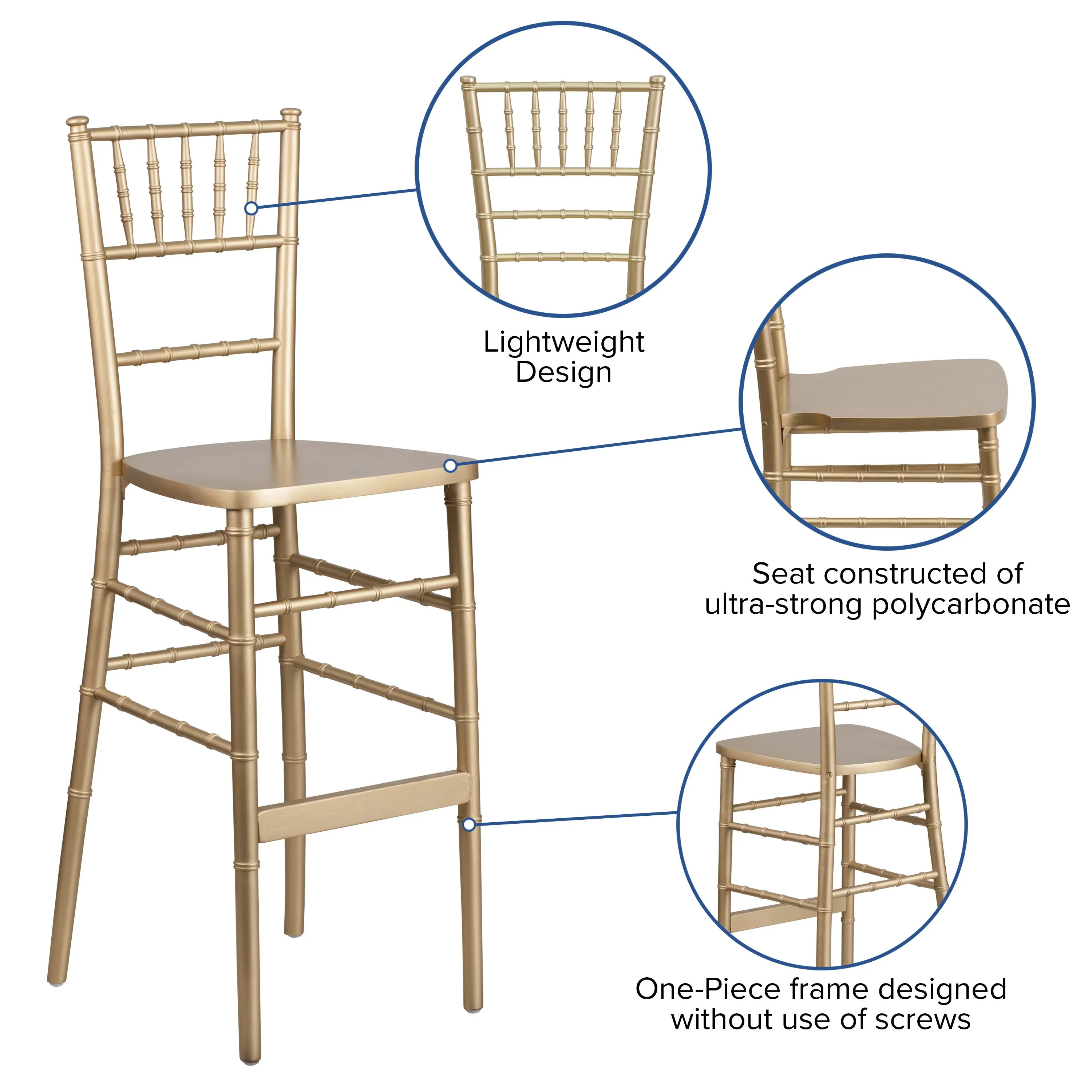 HERCULES Series Wood Chiavari Barstool