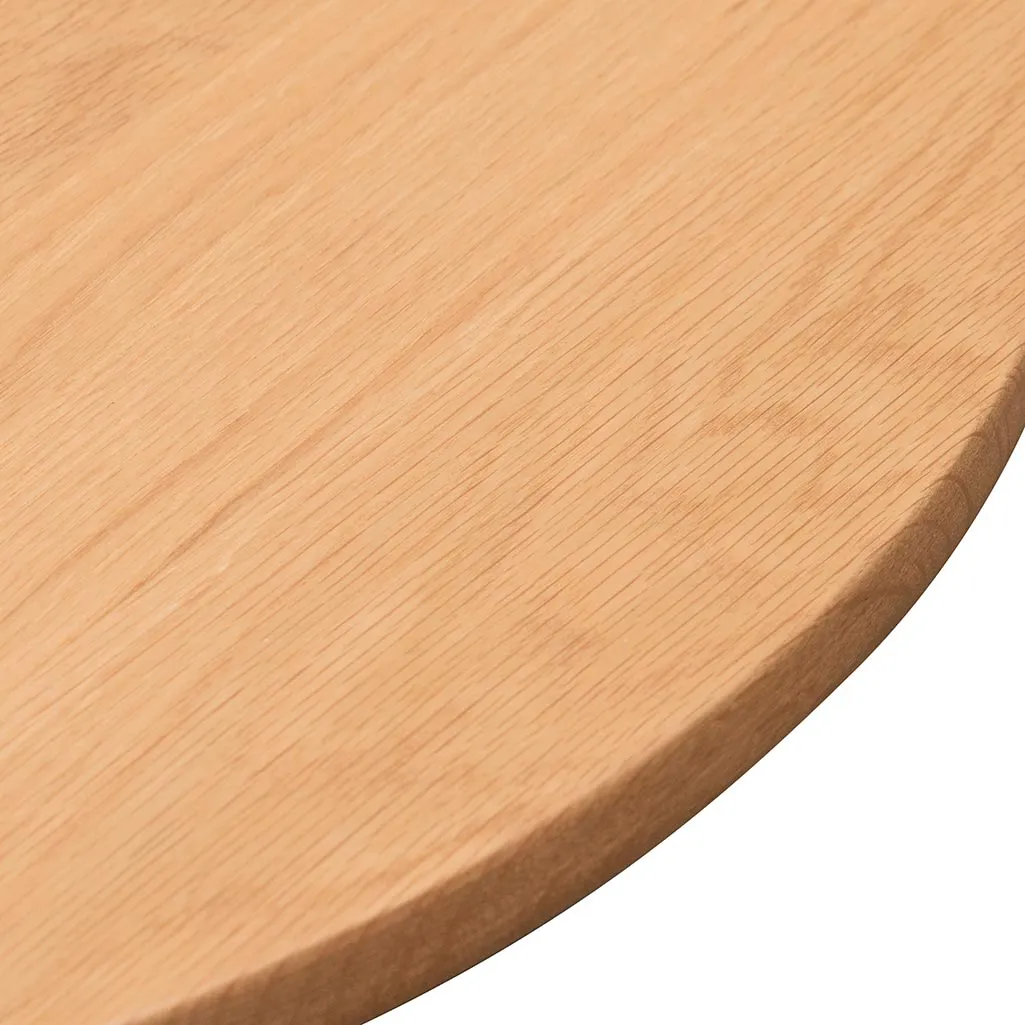 Justina Solid Oak Round Coffee Table - Natural