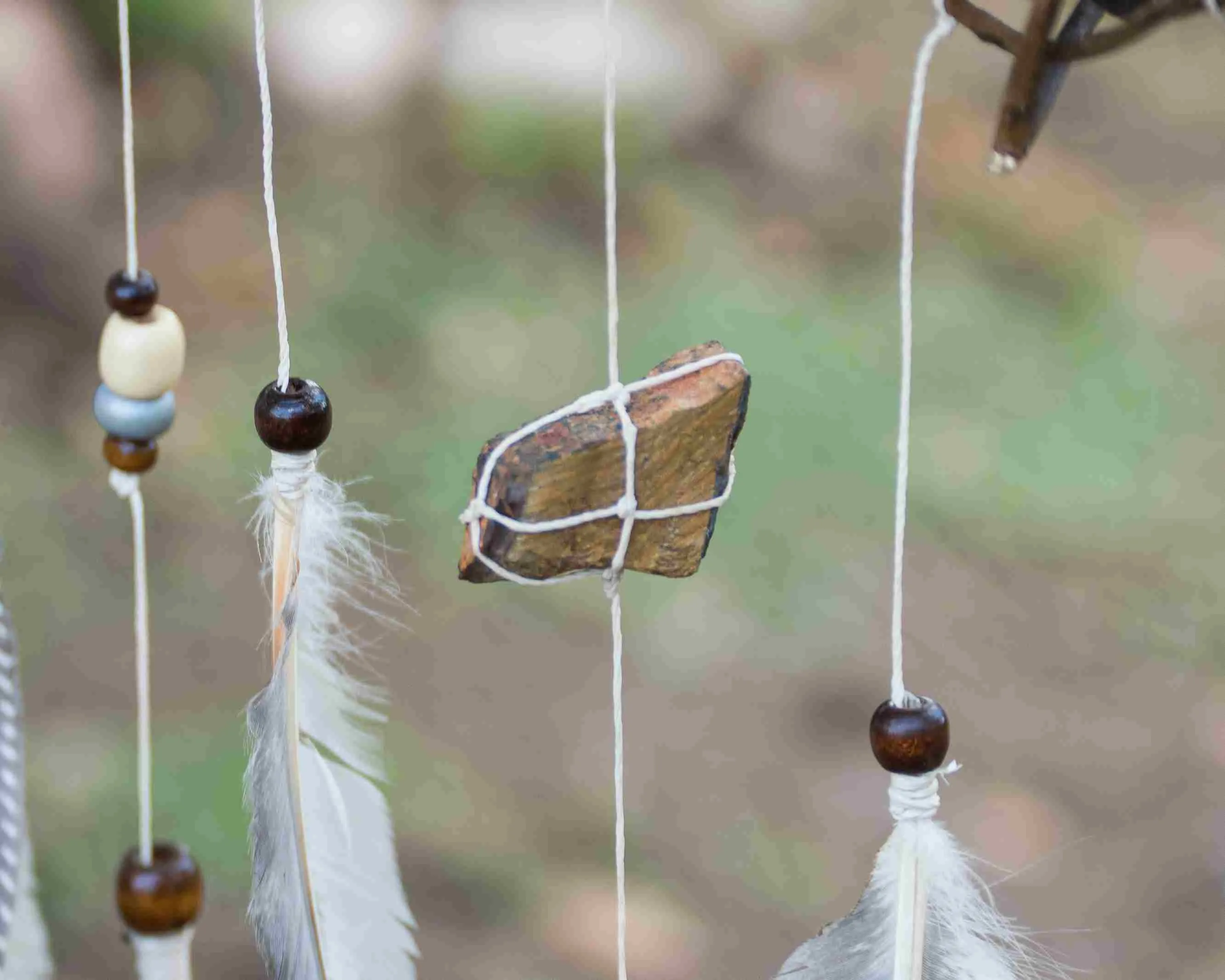 Large willow dreamcatcher wall hanging white, Wall hangings healing crystals wood dream catcher shamanic, Art organic, Twlight dream catcher