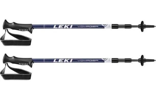 Leki Voyager Trekking Poles Ergonomic Grips with Carbide Tips