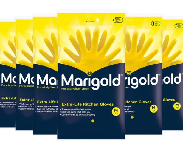 Marigold Extra Life Kitchen Gloves Pack of 6 Medium