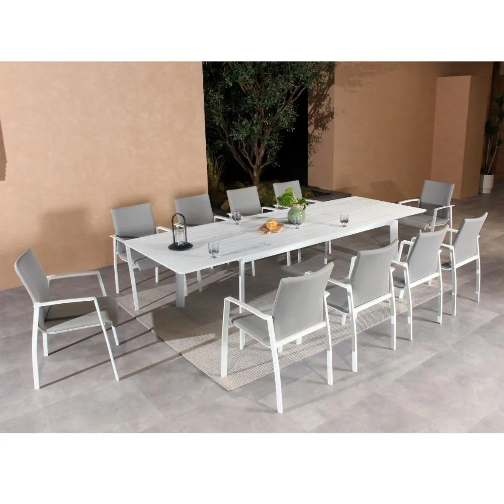 Marquee Rapa 11PC Outdoor Dining Table Set-White