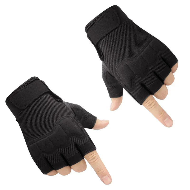 Men Women Tactical Military Army Shooting Cut Proof Fingerless Gloves Anti-Slip Outdoor Sports Paintball Airsoft Bicycle Gloves