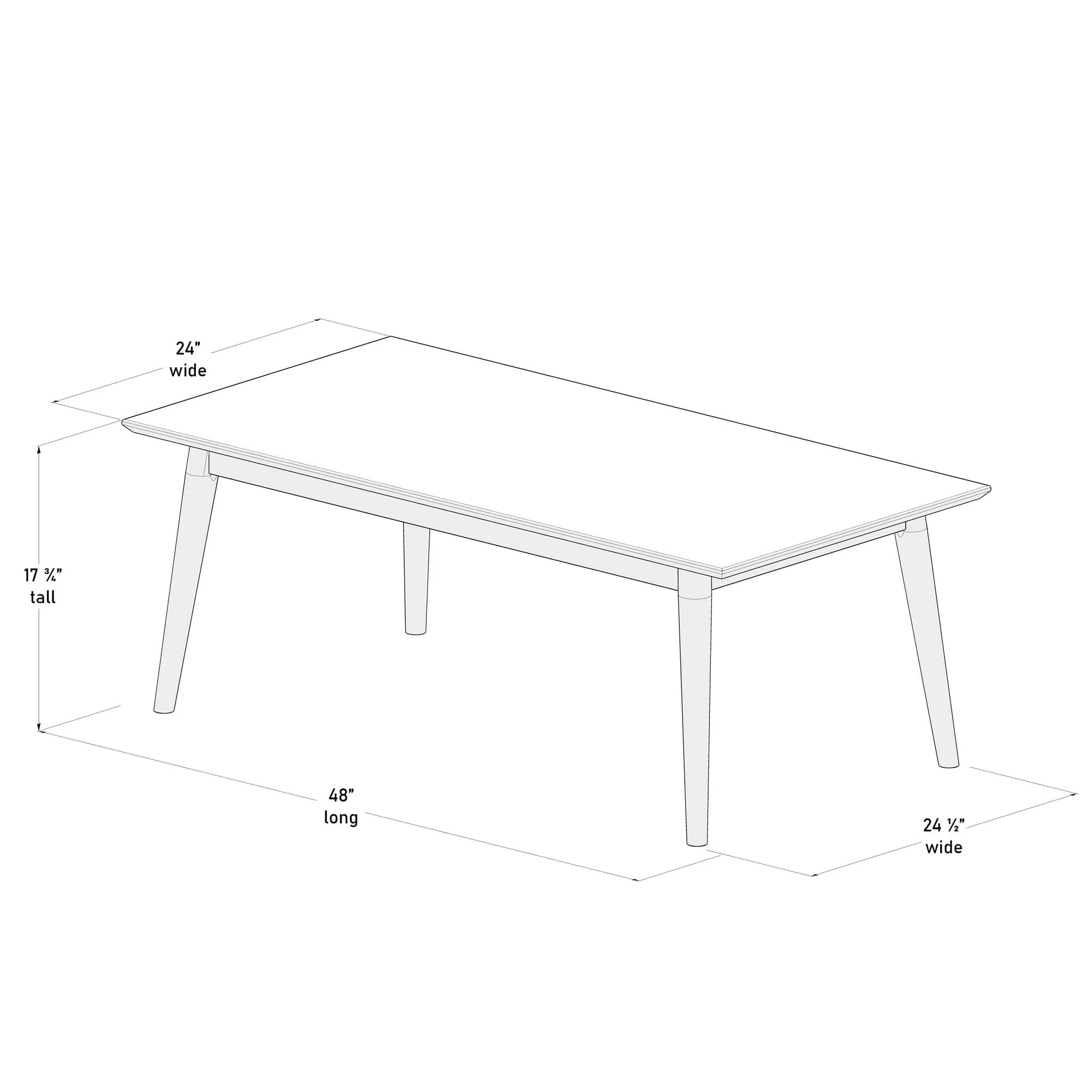 Mid-Century Modern Coffee Table - 48"