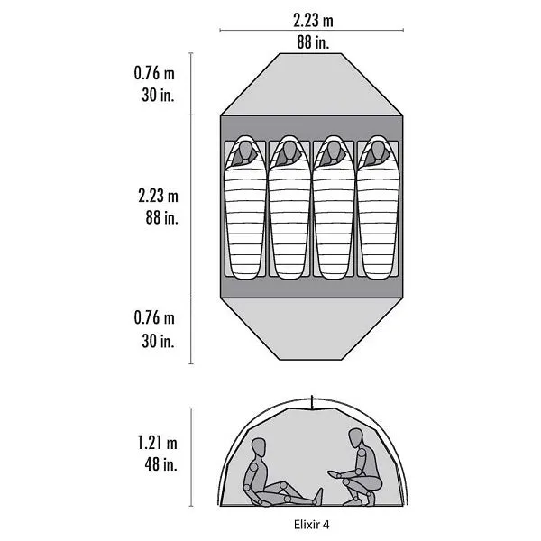 MSR Elixir Tent Including Footprint