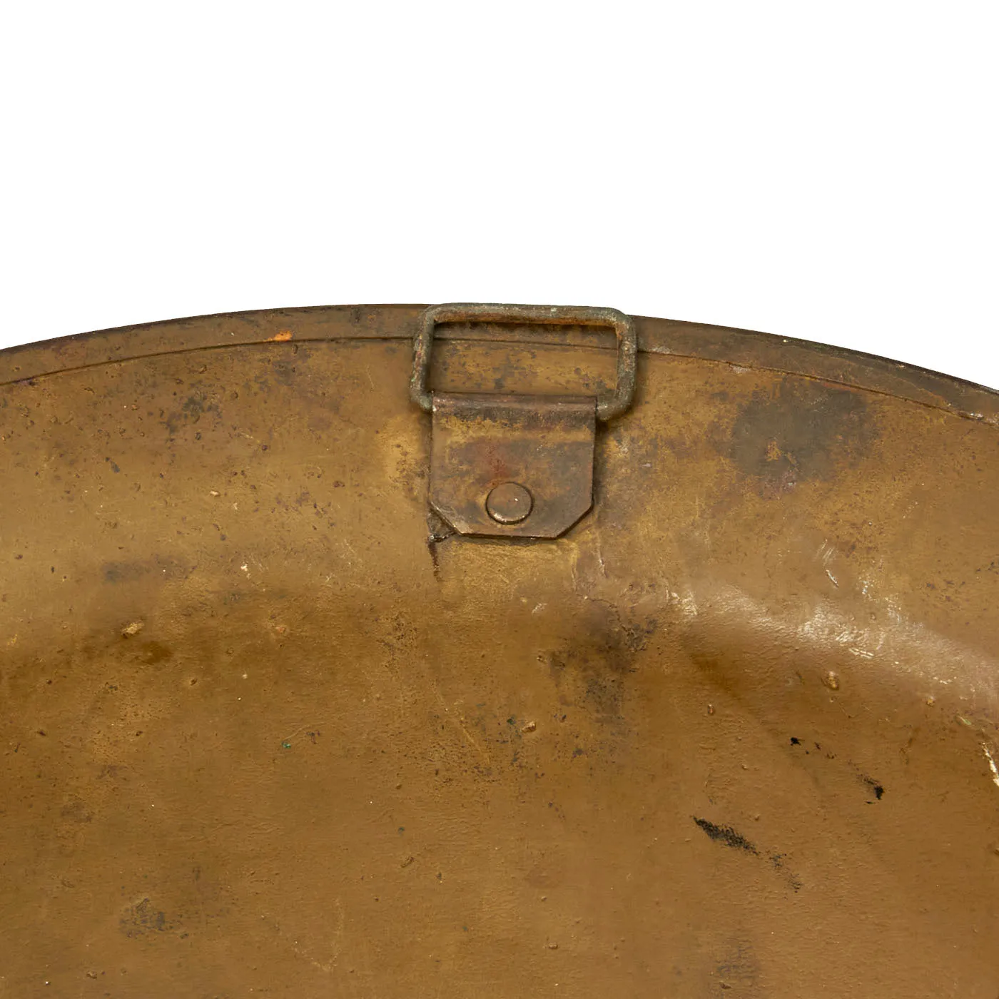 Original U.S. WWI NAMED M1917 Doughboy Helmet with Camouflage Panel Textured Paint - PFC Robert R. McGiffin