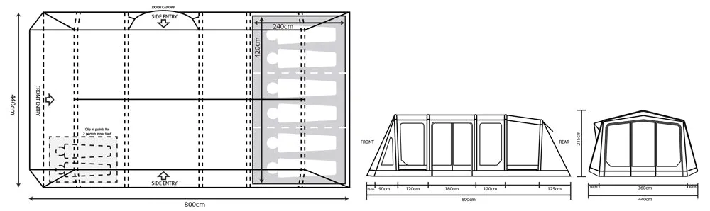 Outdoor Revolution O Zone 6.0XTR Safari Tent Package