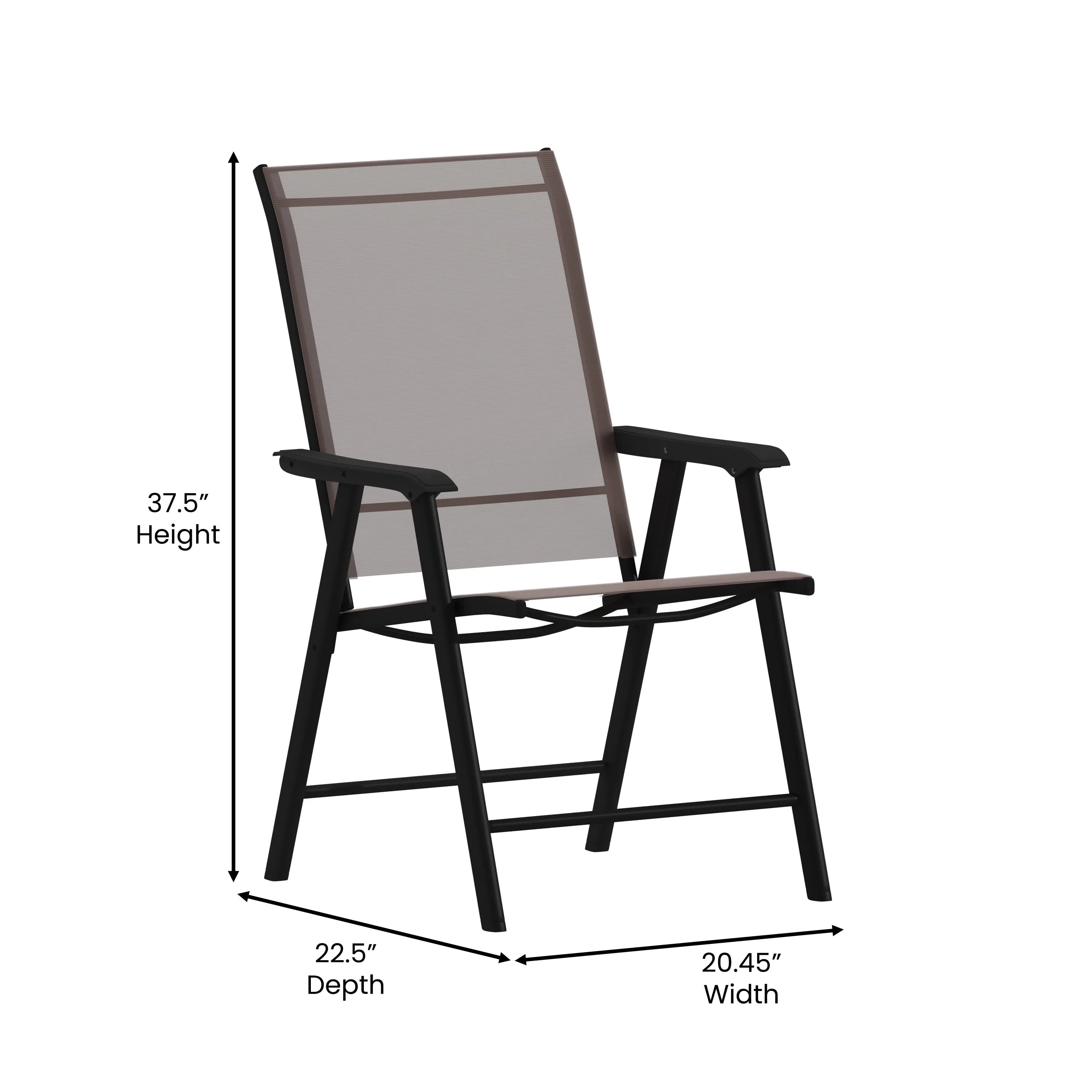 Paladin Outdoor Folding Patio Sling Chair (2 Pack)