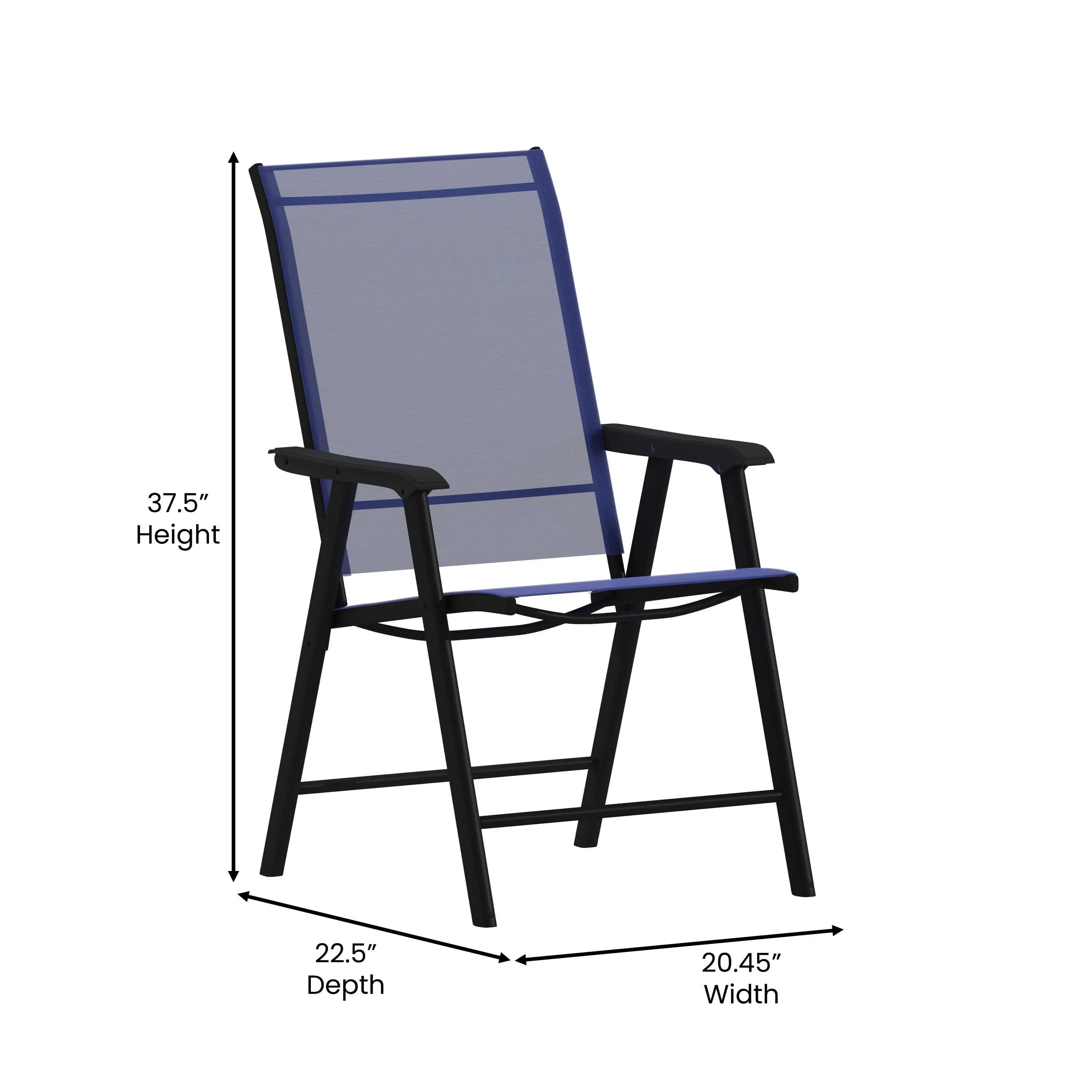 Paladin Outdoor Folding Patio Sling Chair (2 Pack)