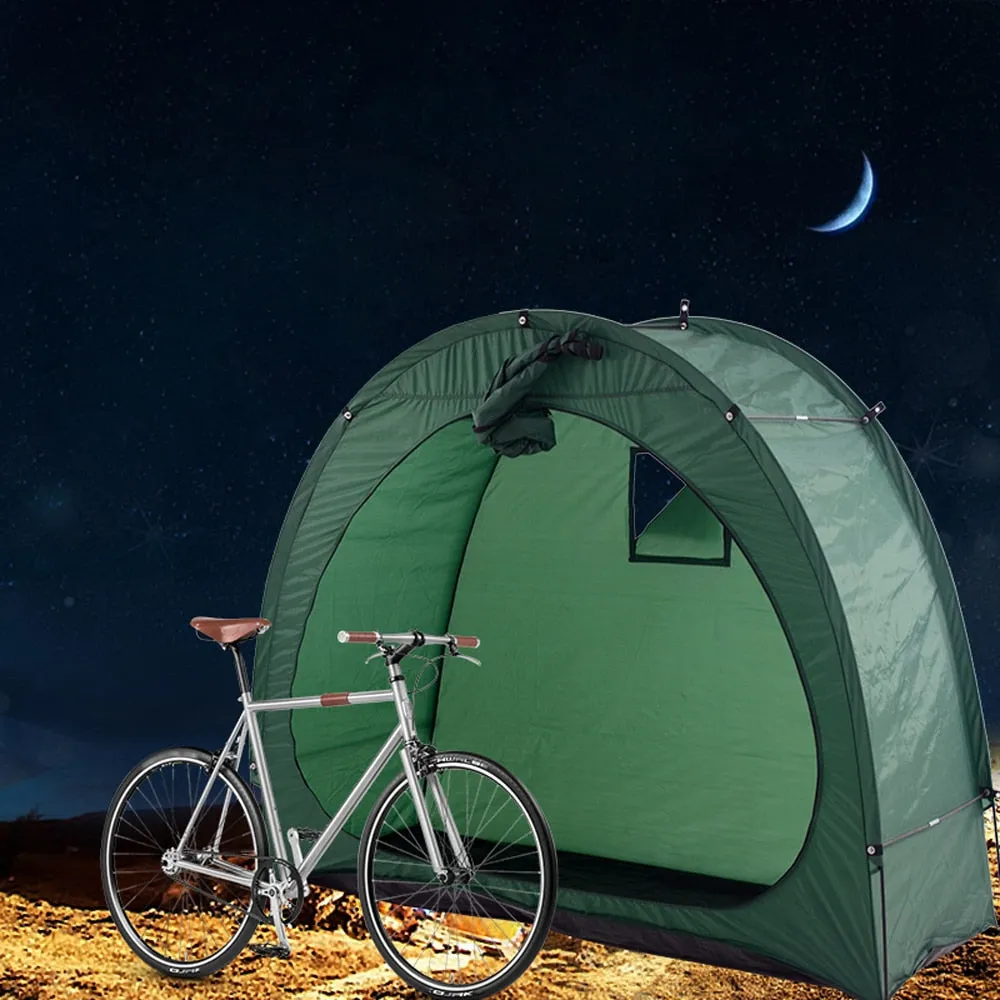 Parked mountain bike folding canopy