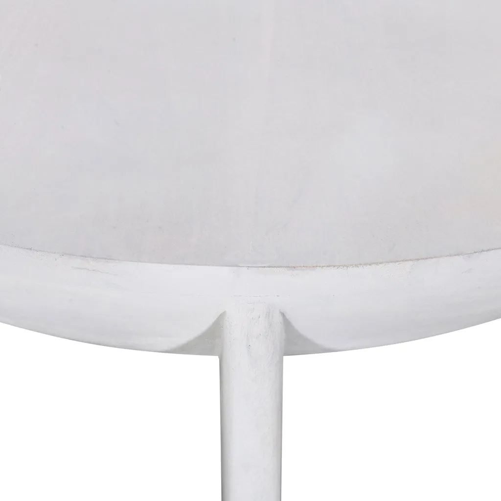 Savio 90cm Round Coffee Table - Cafe White