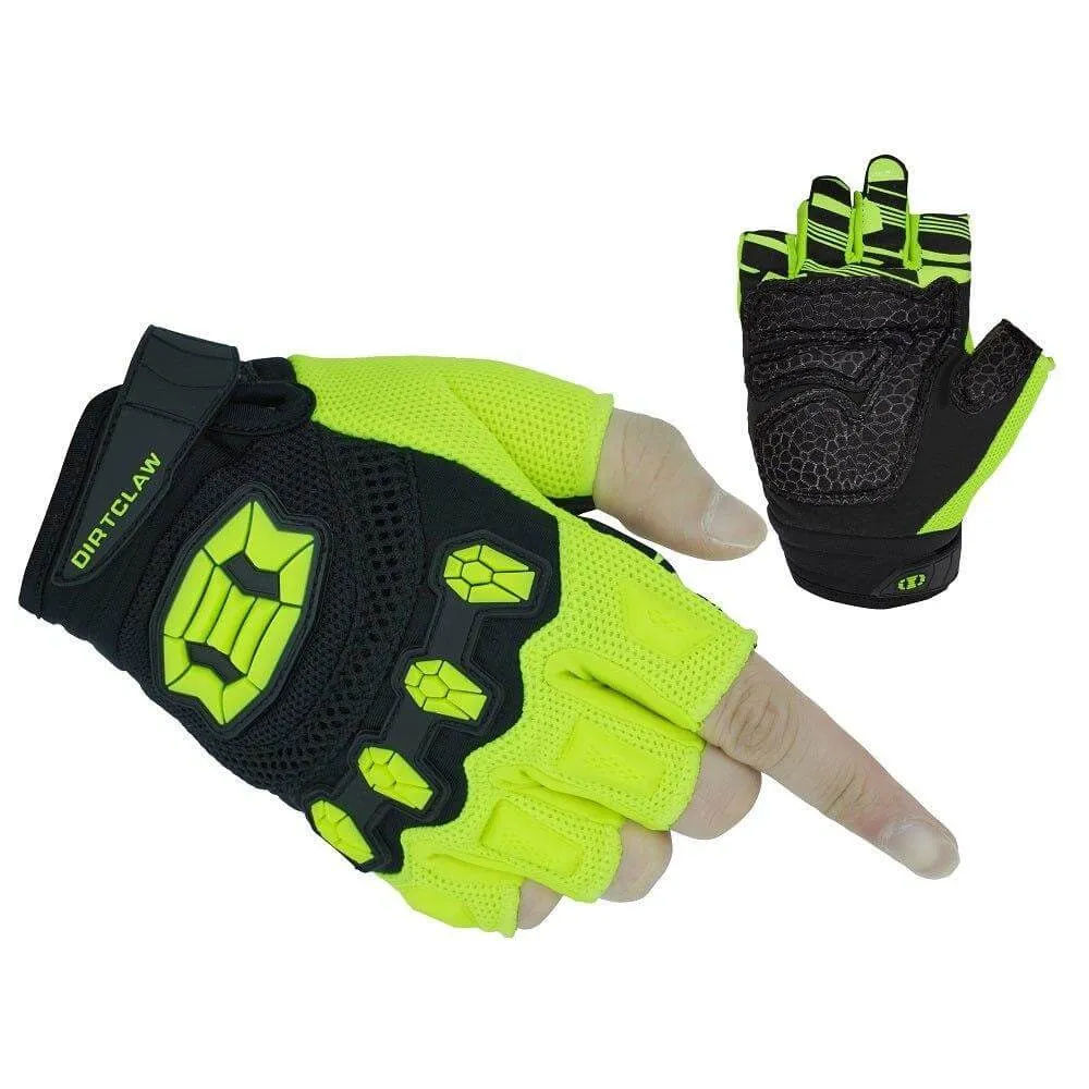 Seibertron Dirtclaw Anti-Slip Fingerless Gloves: Perfect for Off-Road, BMX, and Motocross Adventures