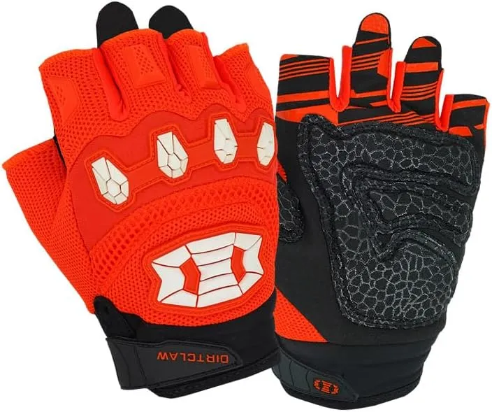 Seibertron Dirtclaw Anti-Slip Fingerless Gloves: Perfect for Off-Road, BMX, and Motocross Adventures