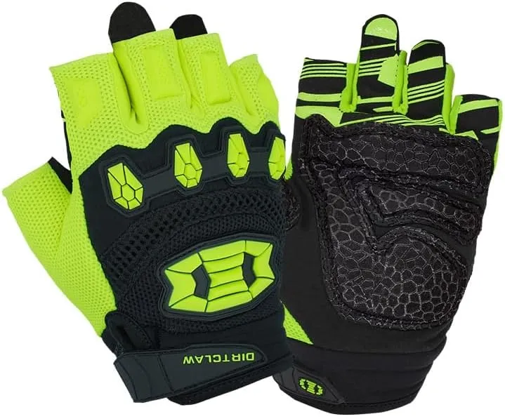 Seibertron Dirtclaw Anti-Slip Fingerless Gloves: Perfect for Off-Road, BMX, and Motocross Adventures