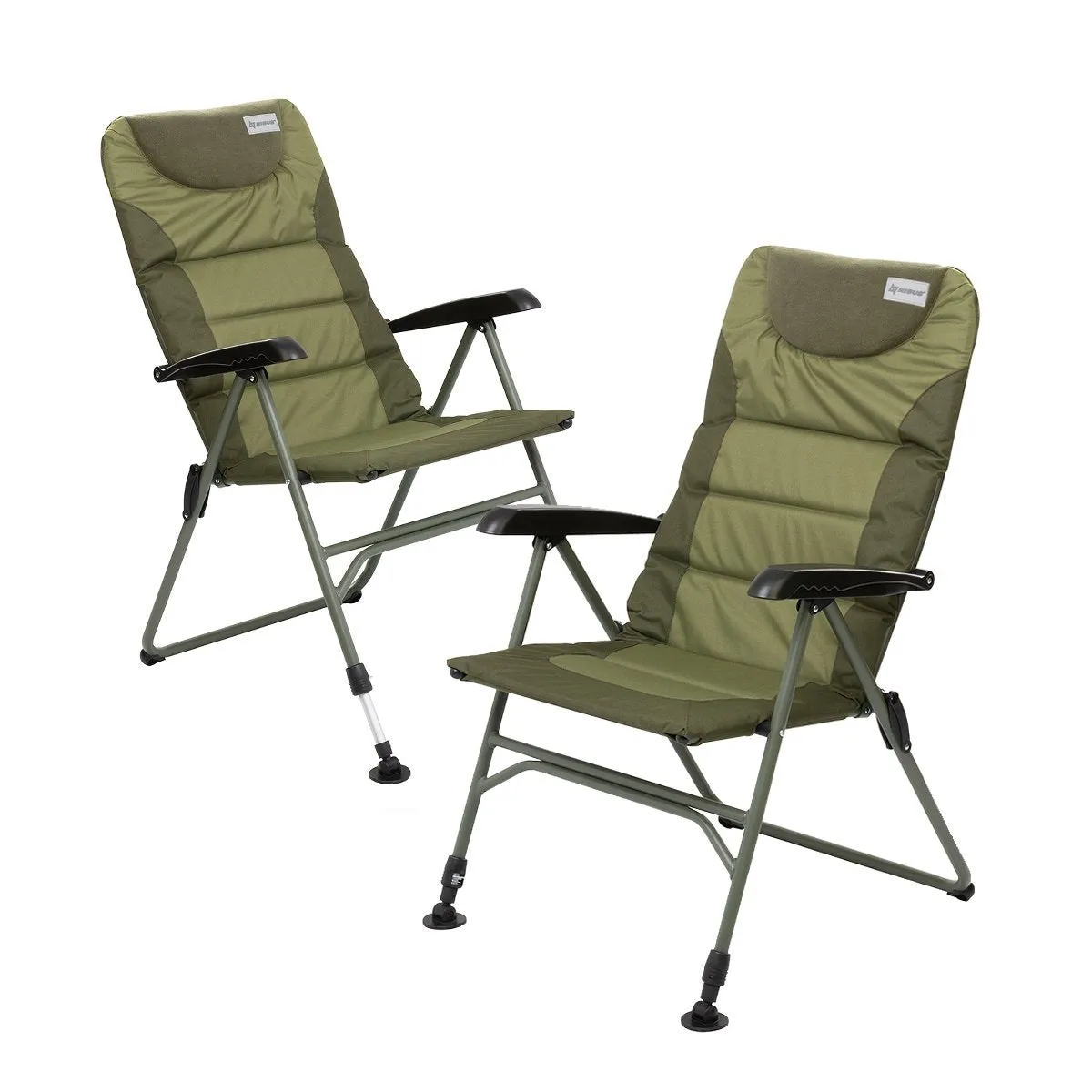 Set of Two Steel Carp Fishing Armchairs