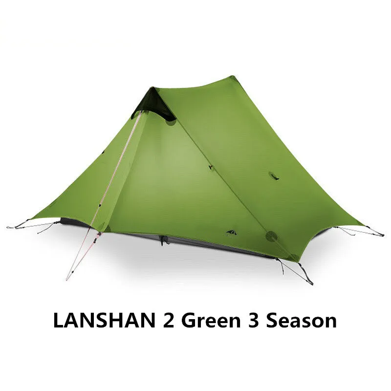 Single tip poleless tent