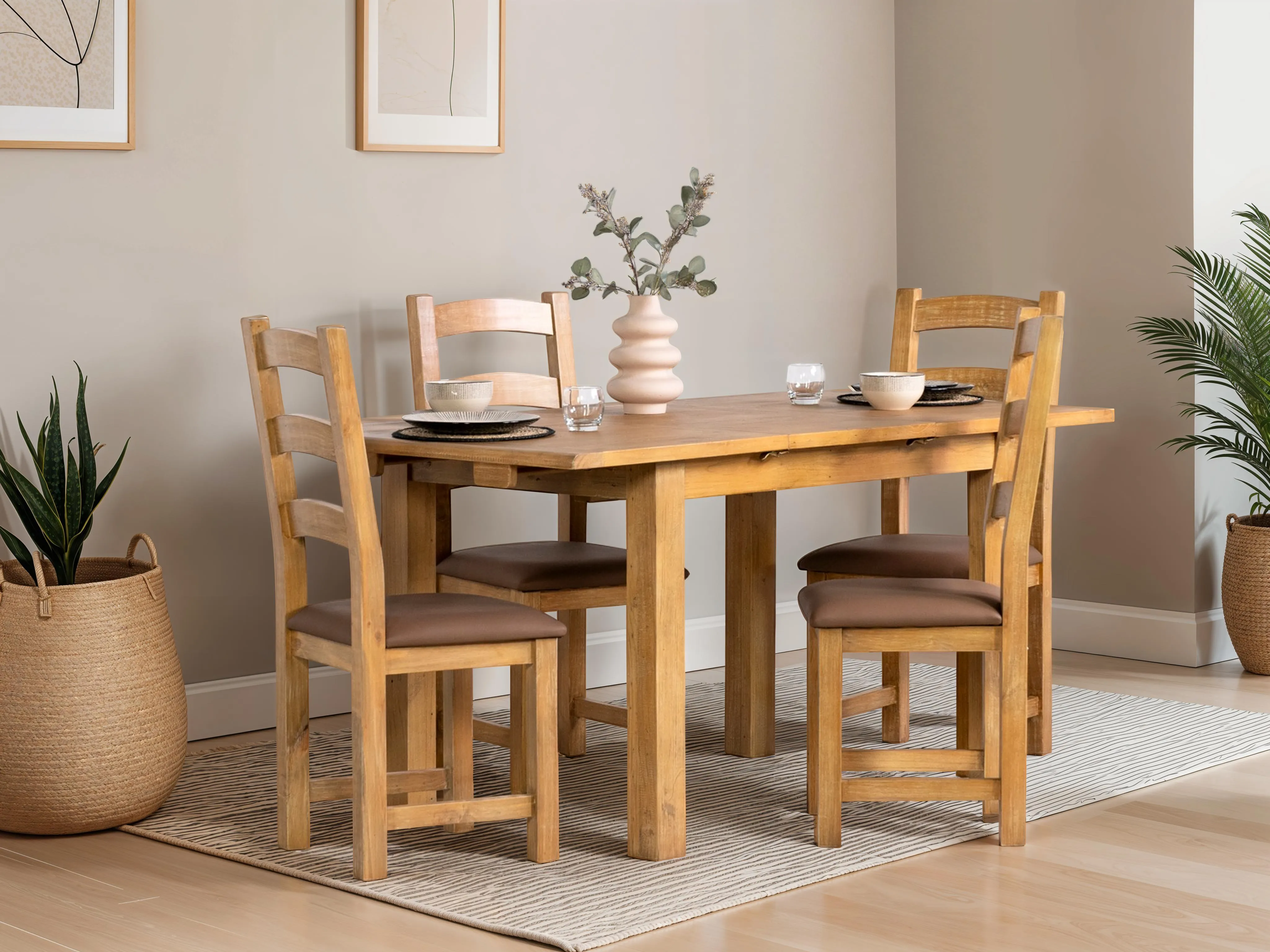 St Ives Light Flip Top Extendable Dining Table (85cm - 170cm)