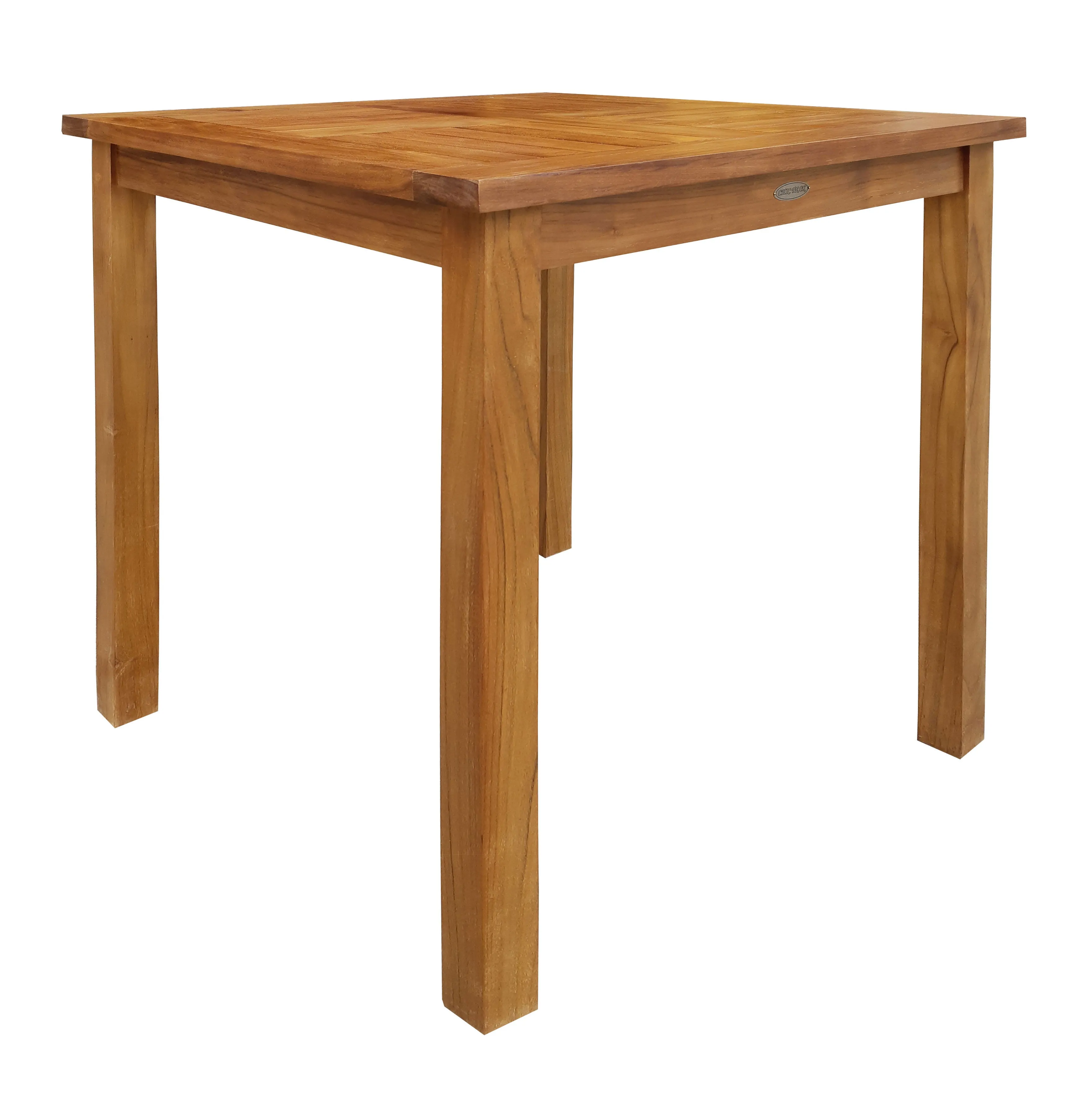 Teak Wood Seville Outdoor Patio Counter Height Bistro Table - 27 inch