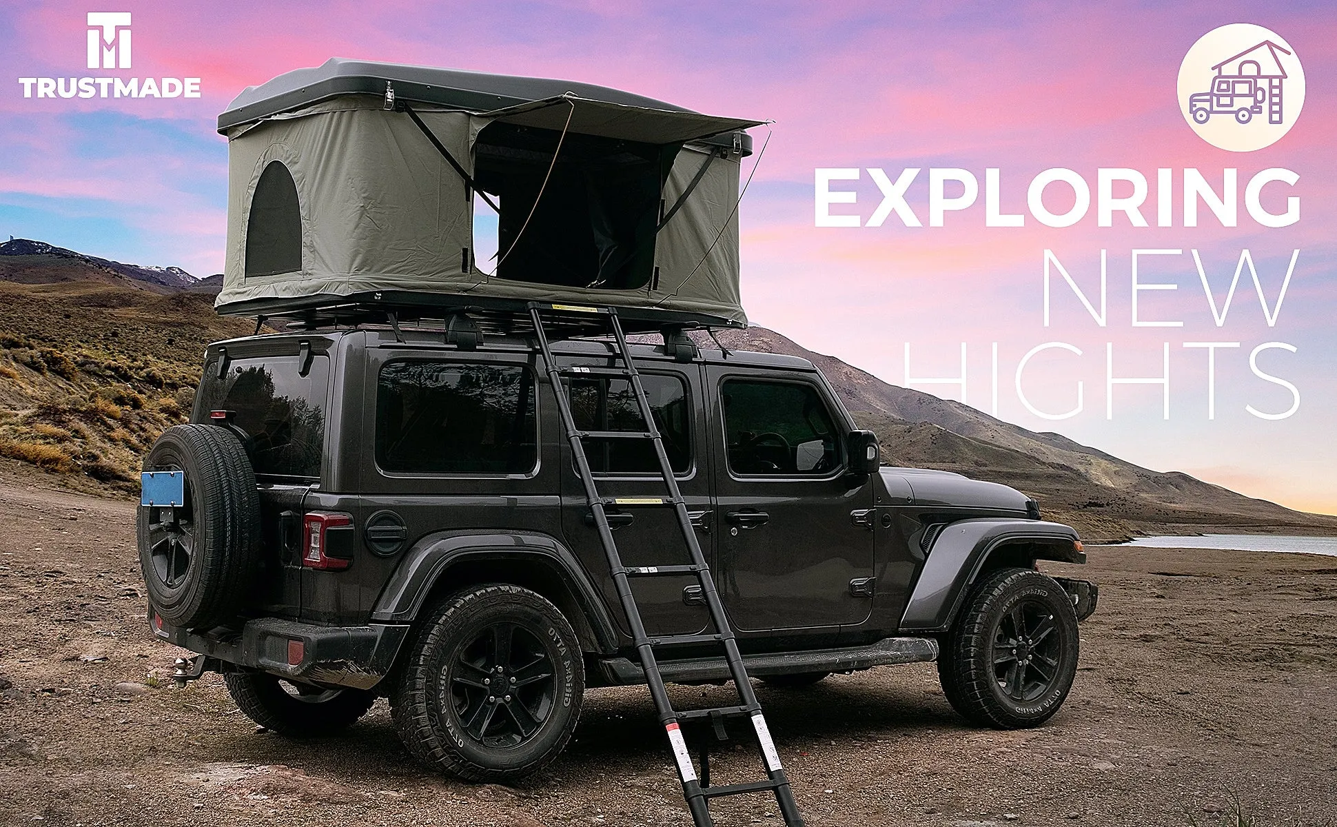 Trustmade Pop-Up Hard Shell Rooftop Tent