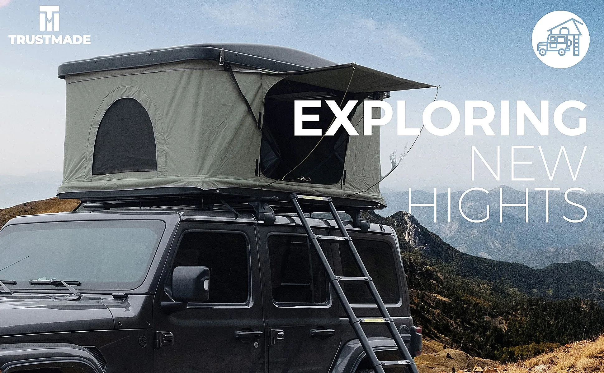 Trustmade Pop-Up Hard Shell Rooftop Tent