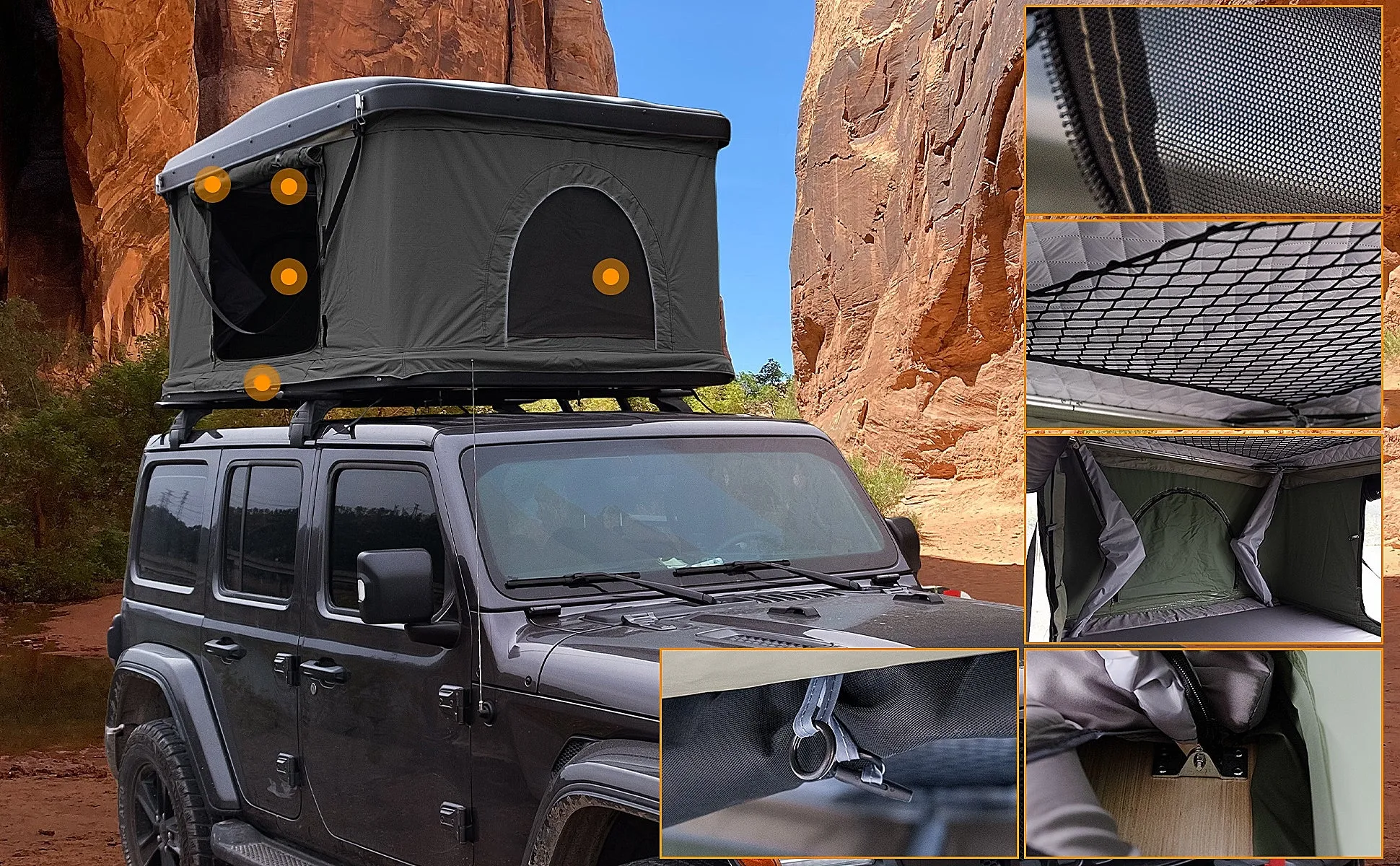 Trustmade Pop-Up Hard Shell Rooftop Tent